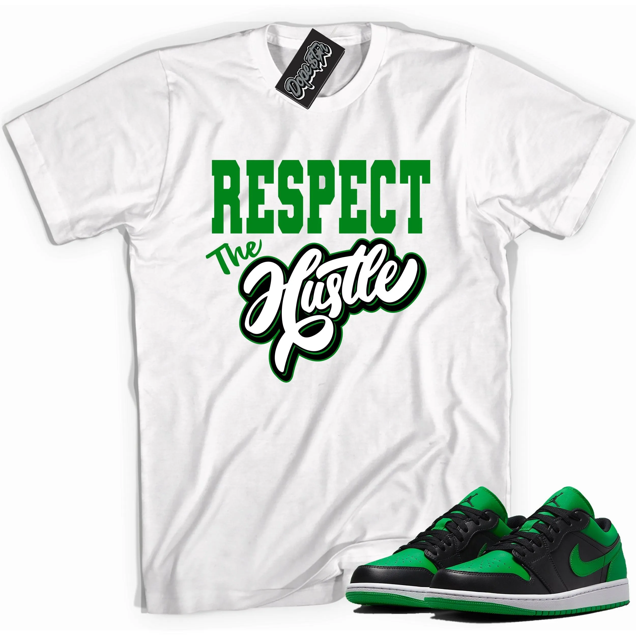 1 Low Lucky Green Shirt Respect The Hustle