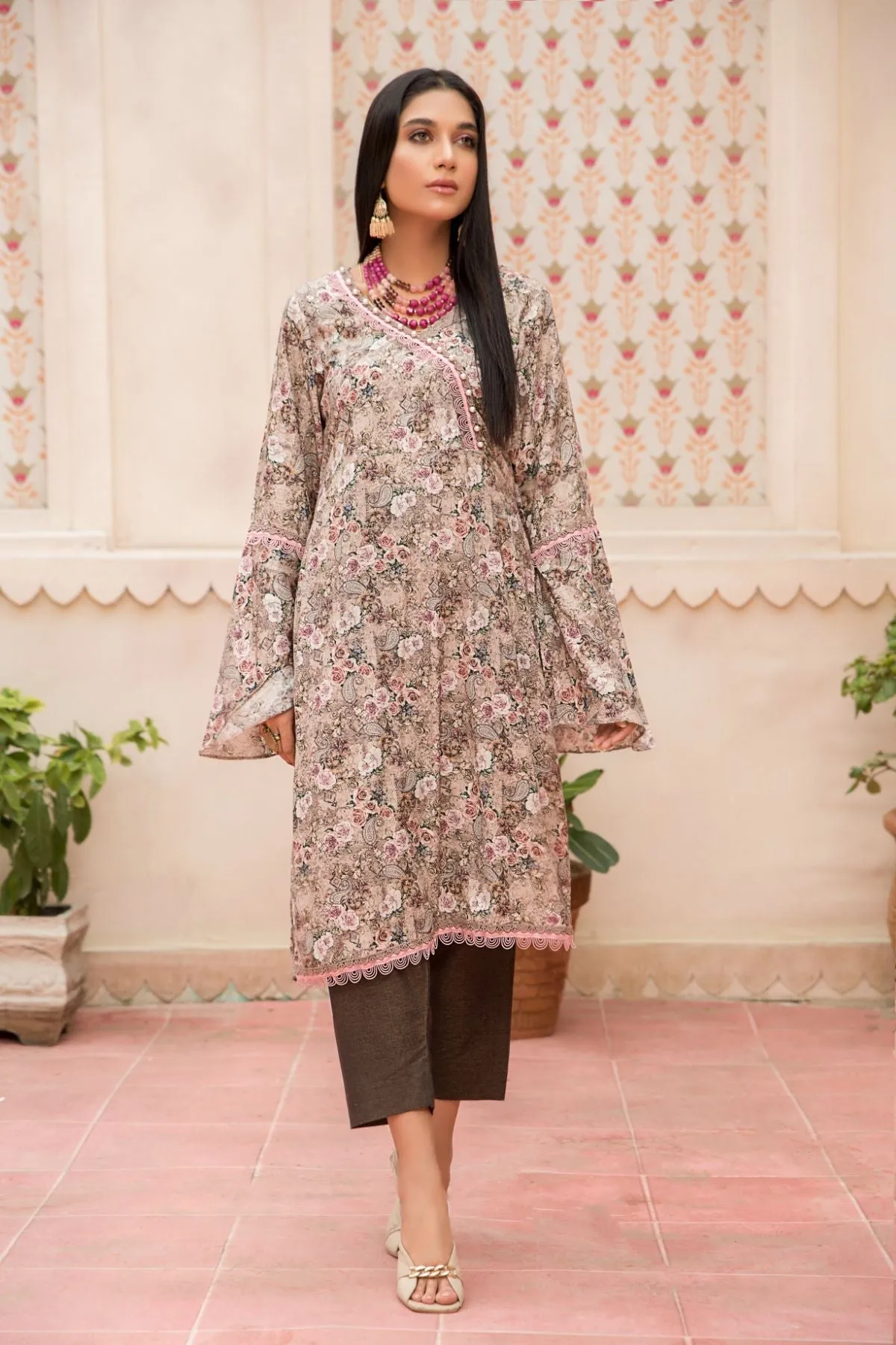 1PC Anarkali Digital Linen Shirt 28