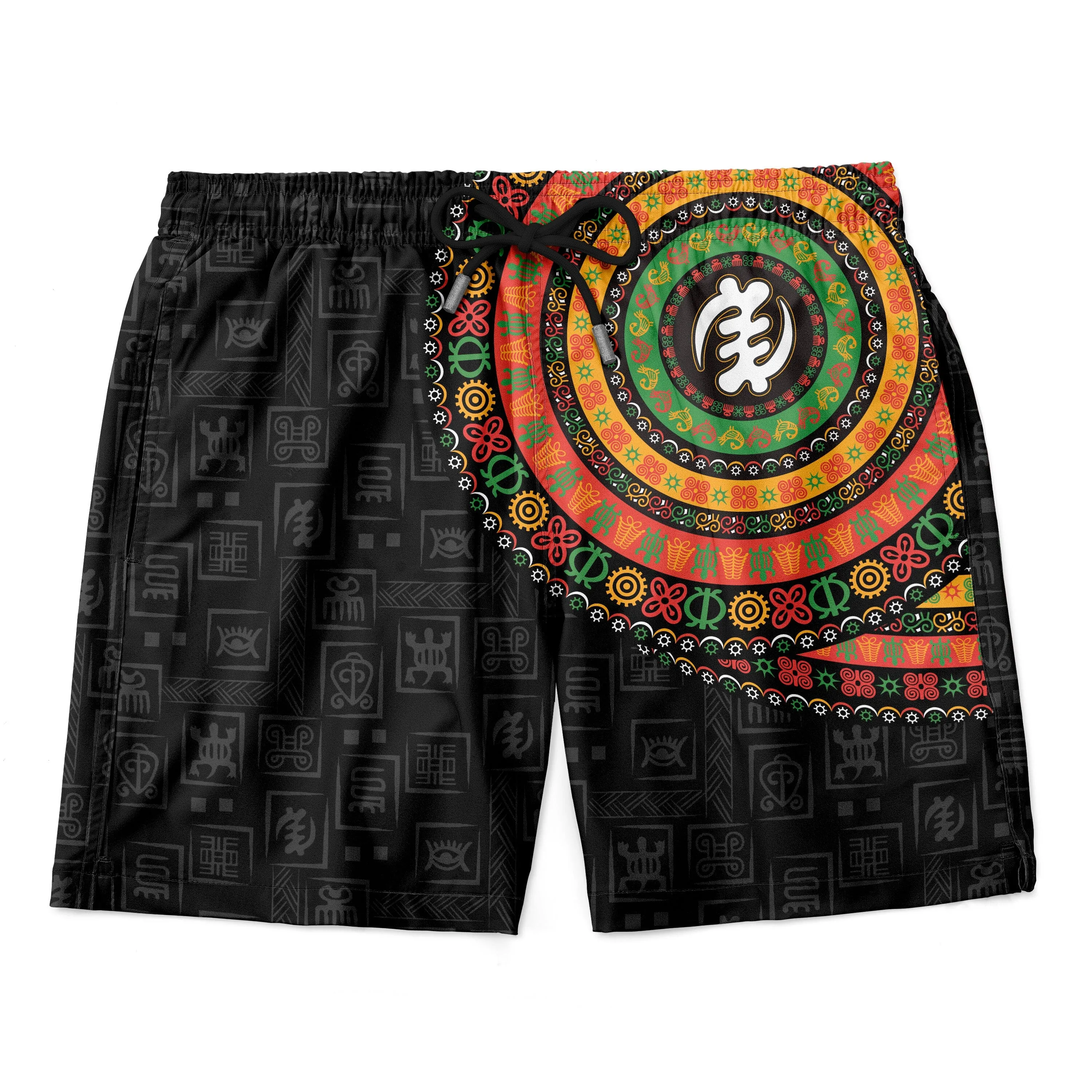 Adinkra Symbols Print Shorts