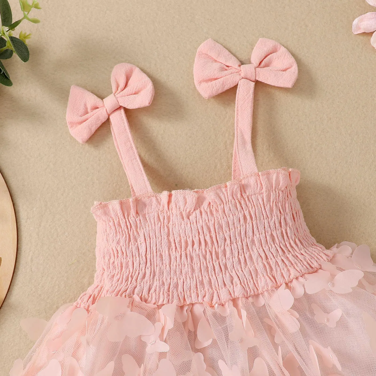 Baby's Summer Sleeveless Dress Baby's Butterfly Sling Skirt