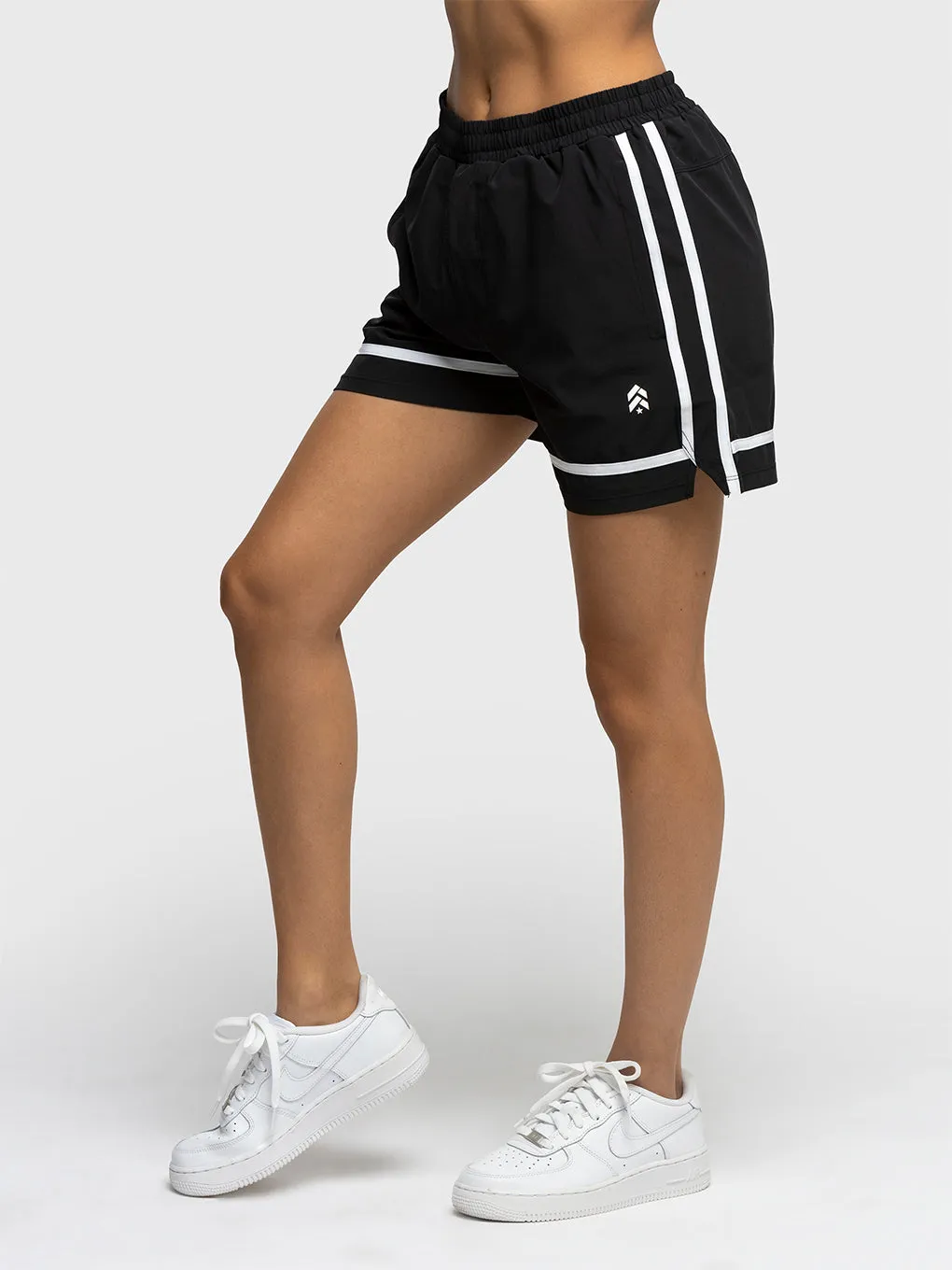 BARRY'S BLACK/WHITE 4IN LINED VICTORY SHORT