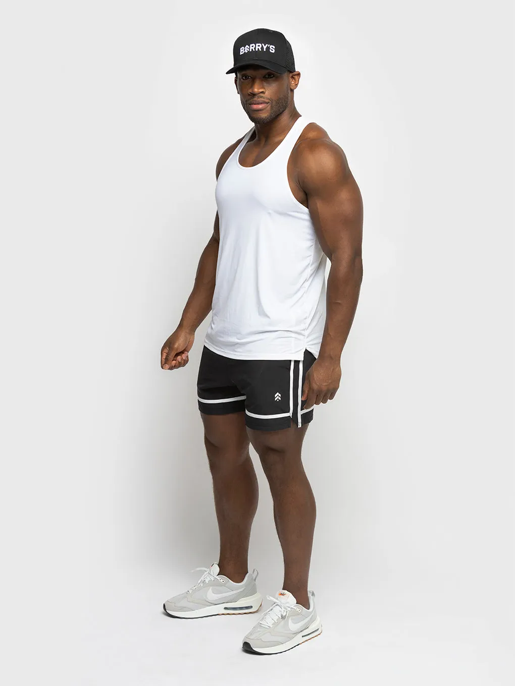 BARRY'S BLACK/WHITE 4IN LINED VICTORY SHORT