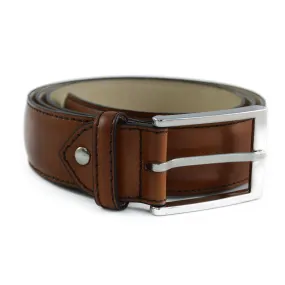 BERWICK 1707 Leather Belt - Tan Vegano