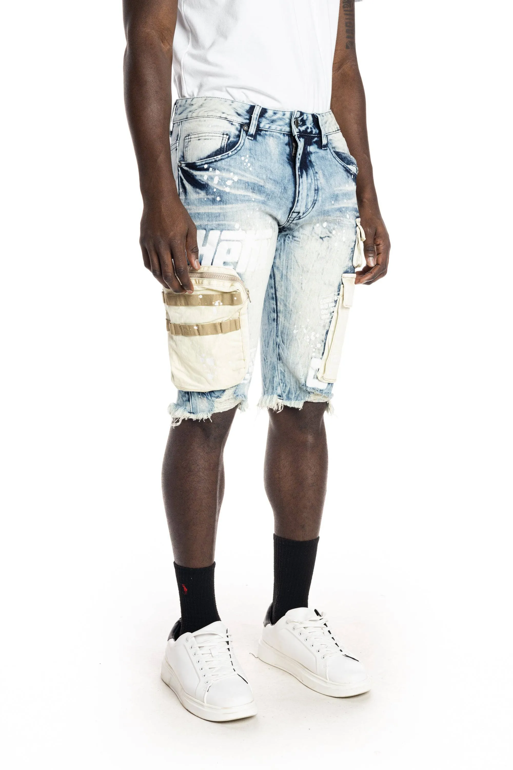 Big and Tall - Utility  Fashion Jean Shorts - Harvey Blue