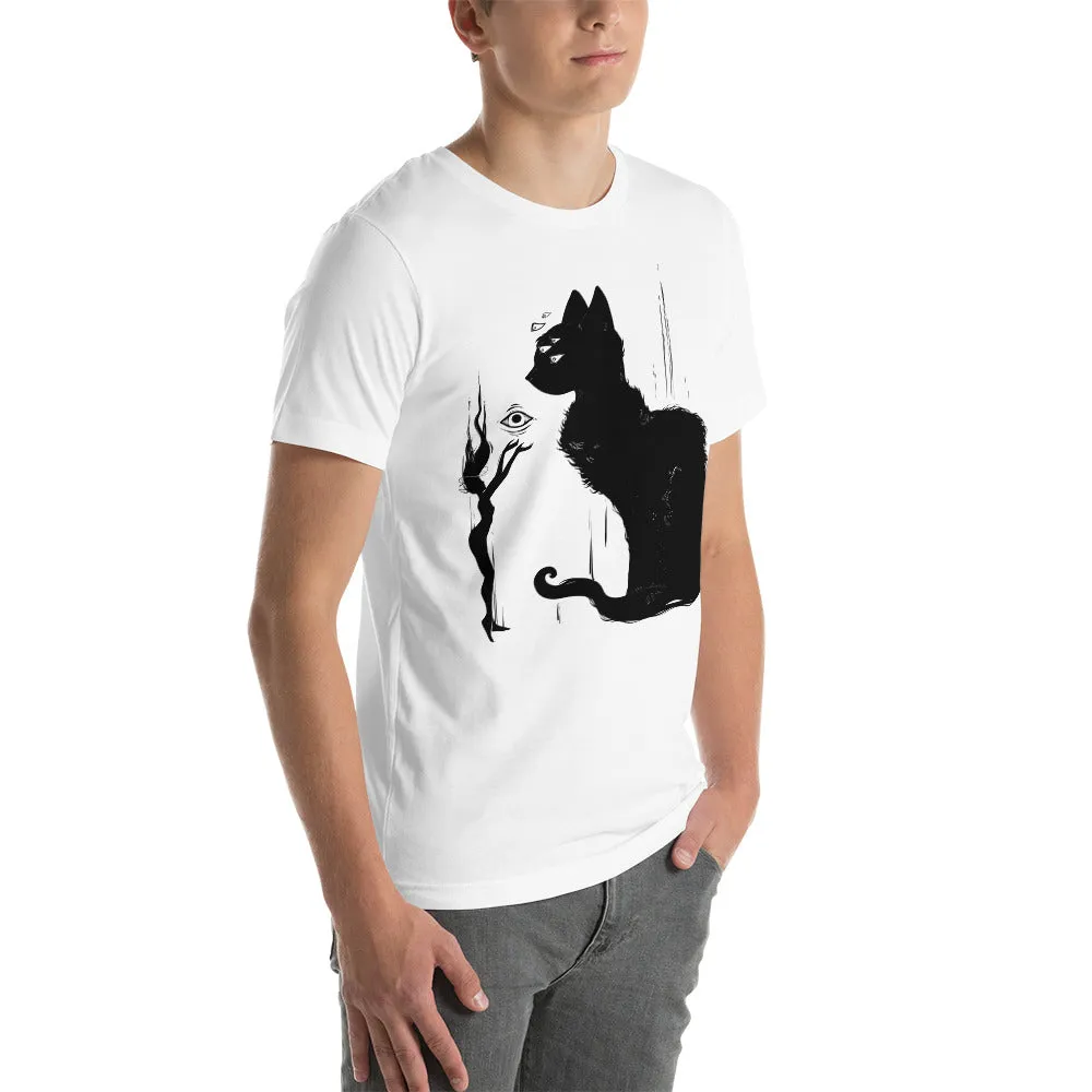 Black Cat And Witch, Unisex T-Shirt