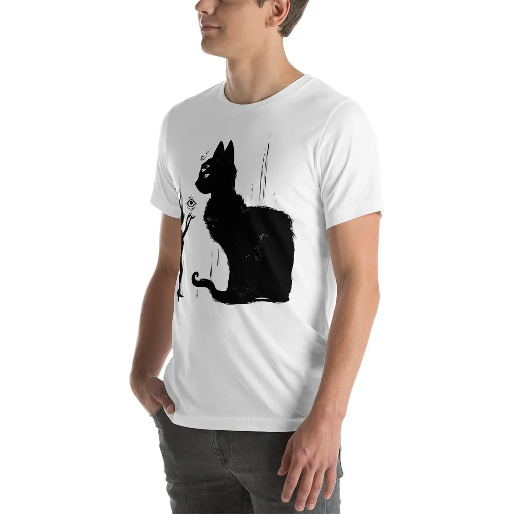 Black Cat And Witch, Unisex T-Shirt