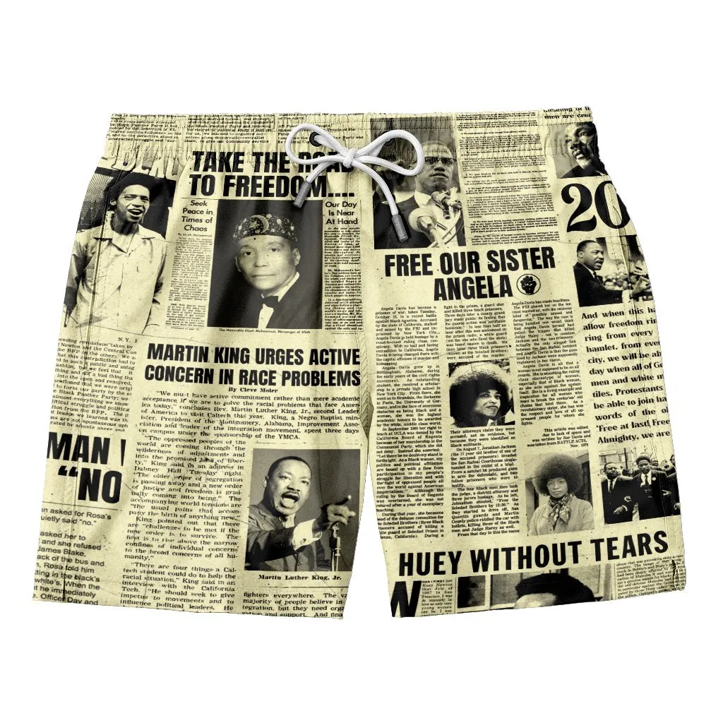 Black Power Newspaper Shorts