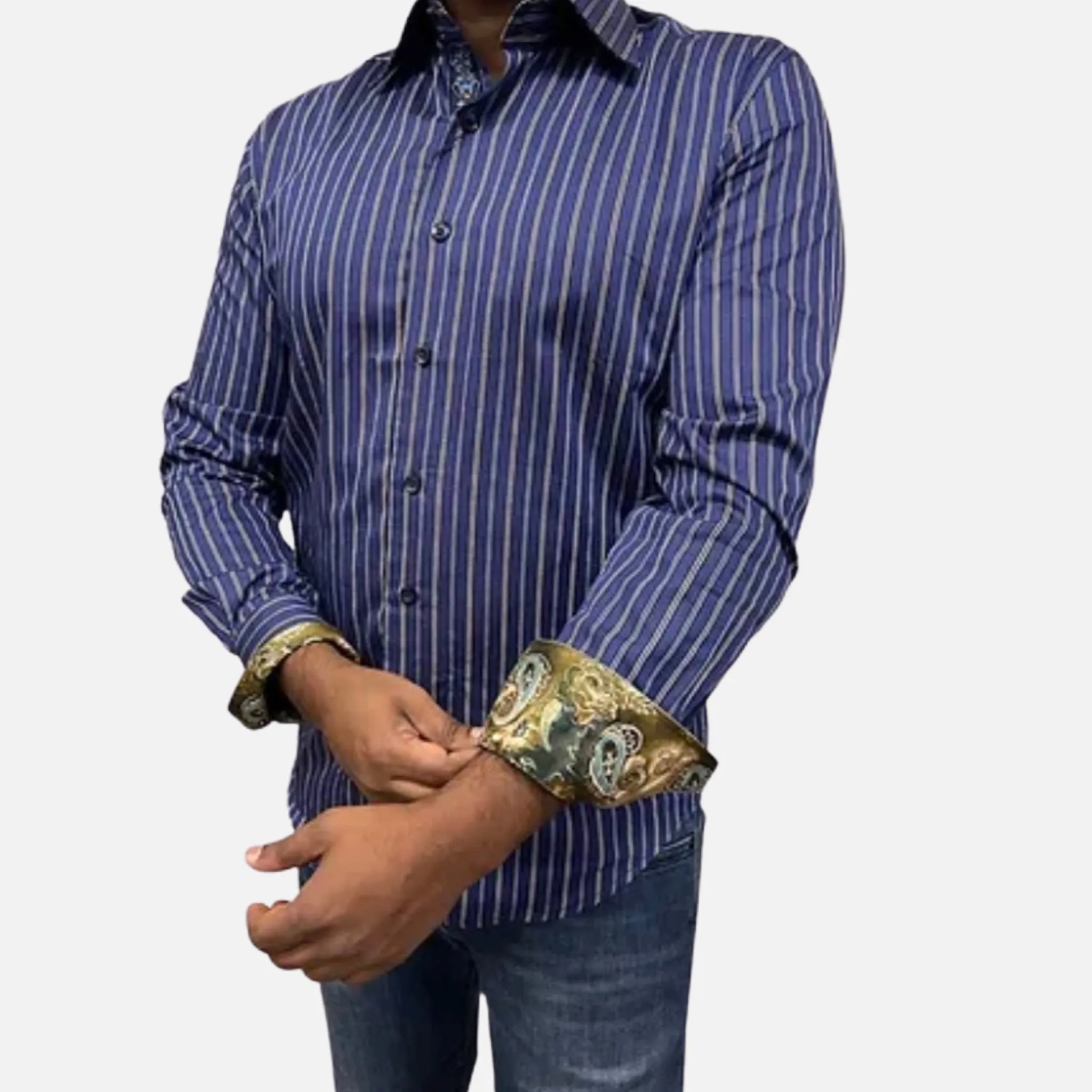 Blue Casual Button Up Shirt | Clearance