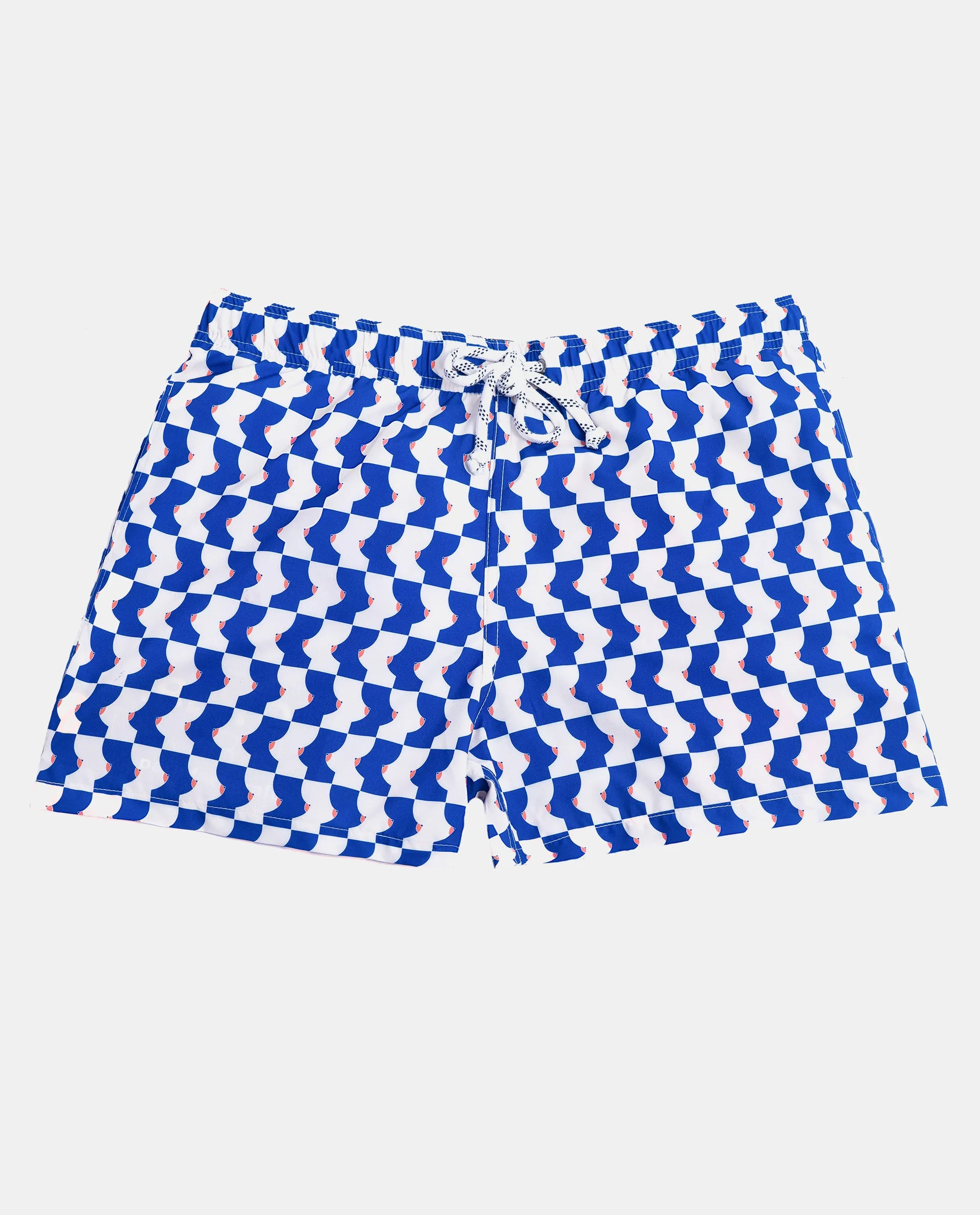 Boobies Trap Blue and White Shorts