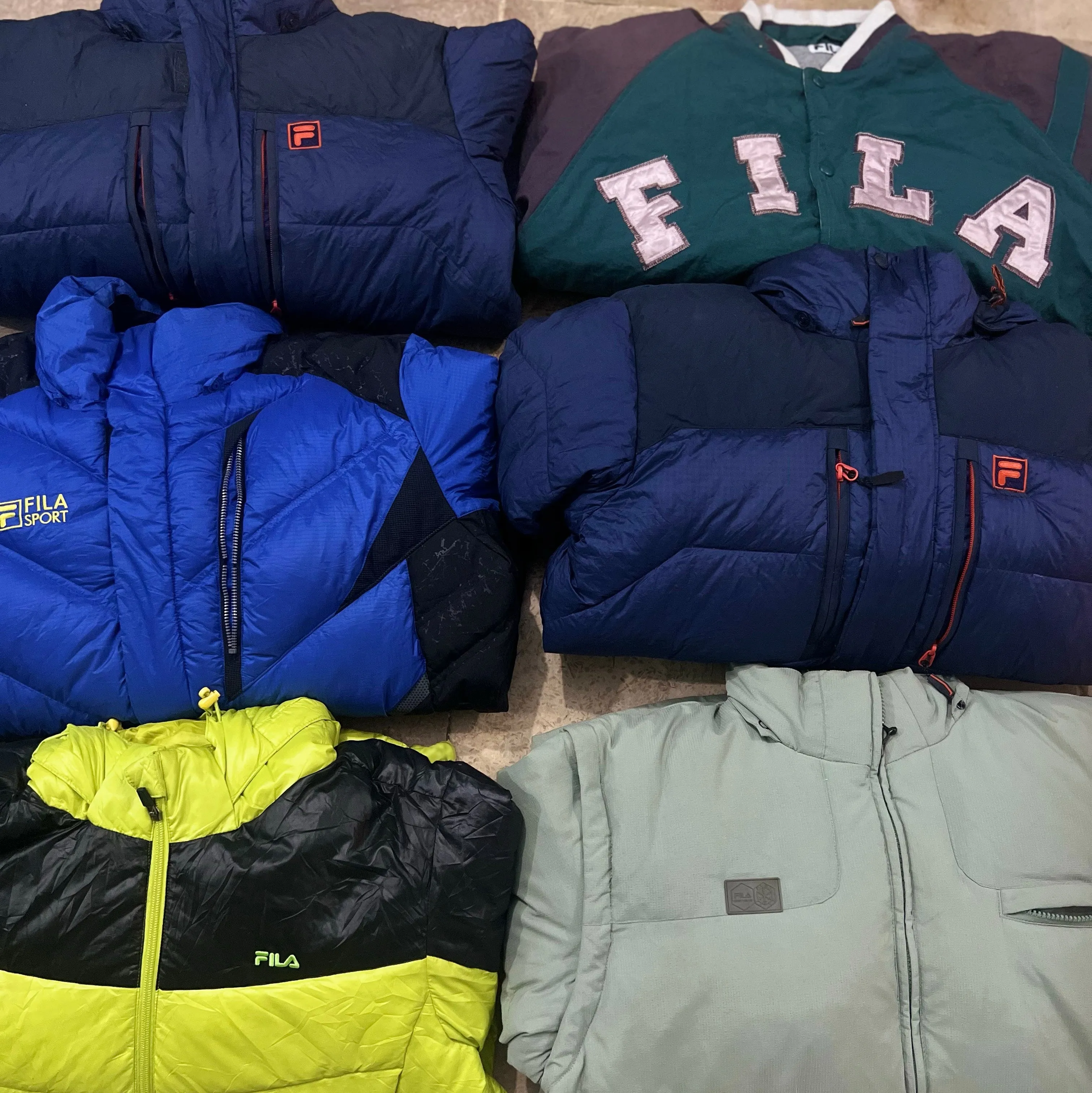 Branded Fila Puffer Jackets