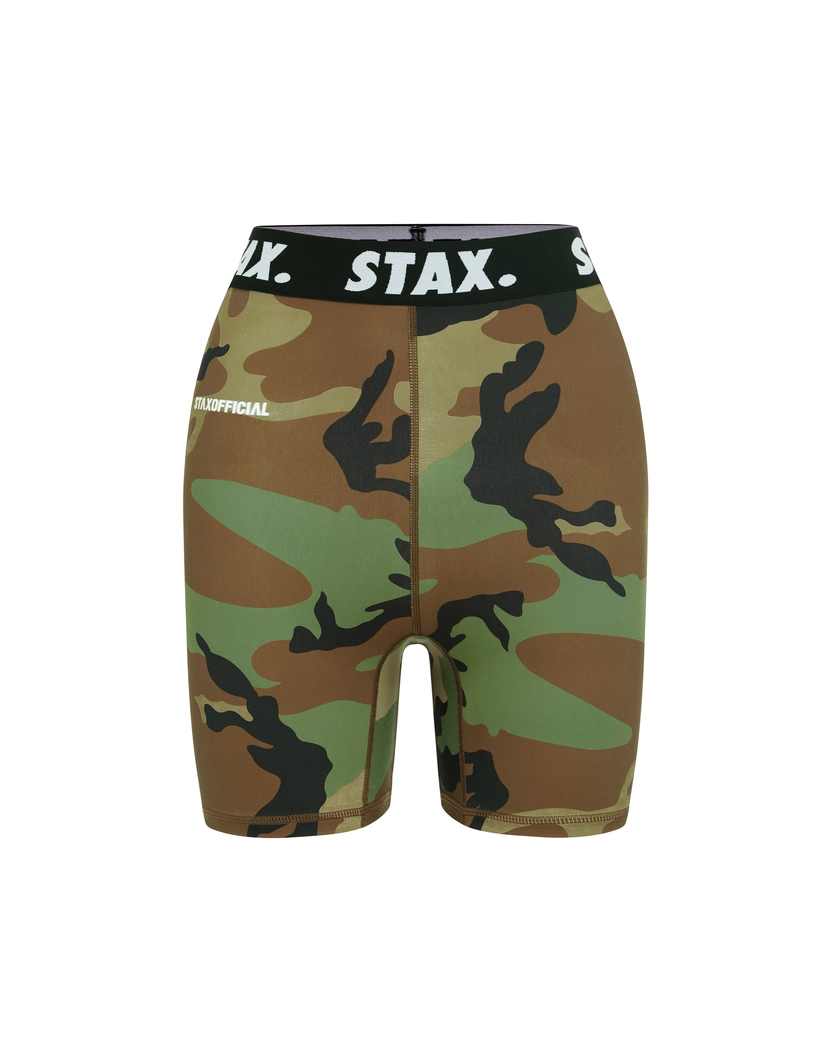 Camo WB Midi Bike Shorts - Black