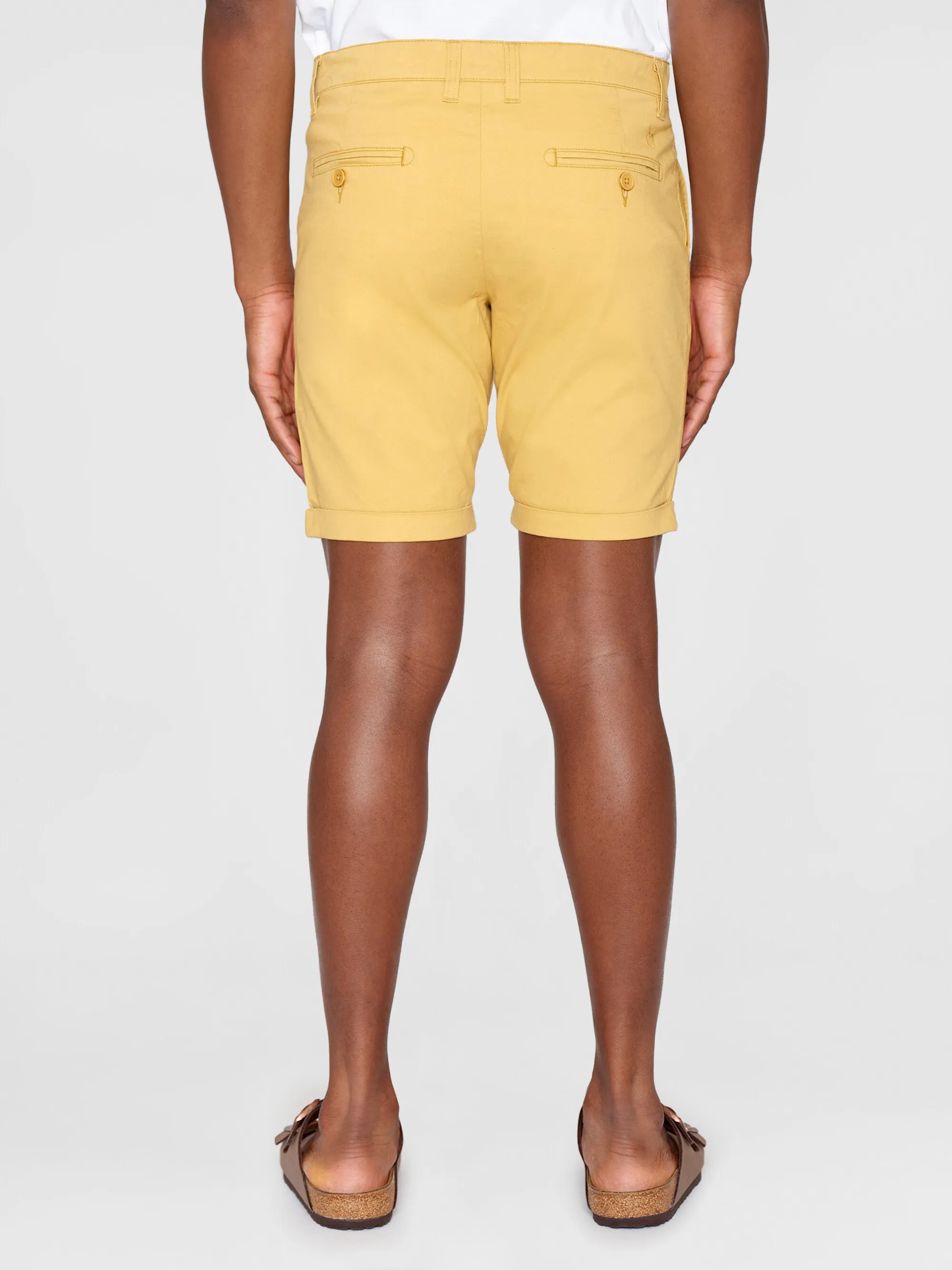 CHUCK regular chino poplin shorts - Olivenite