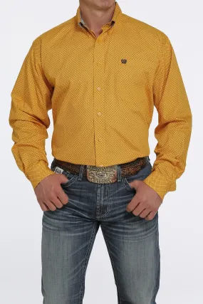 CINCH Western Shirt Mens Long Sleeve Square Print Button