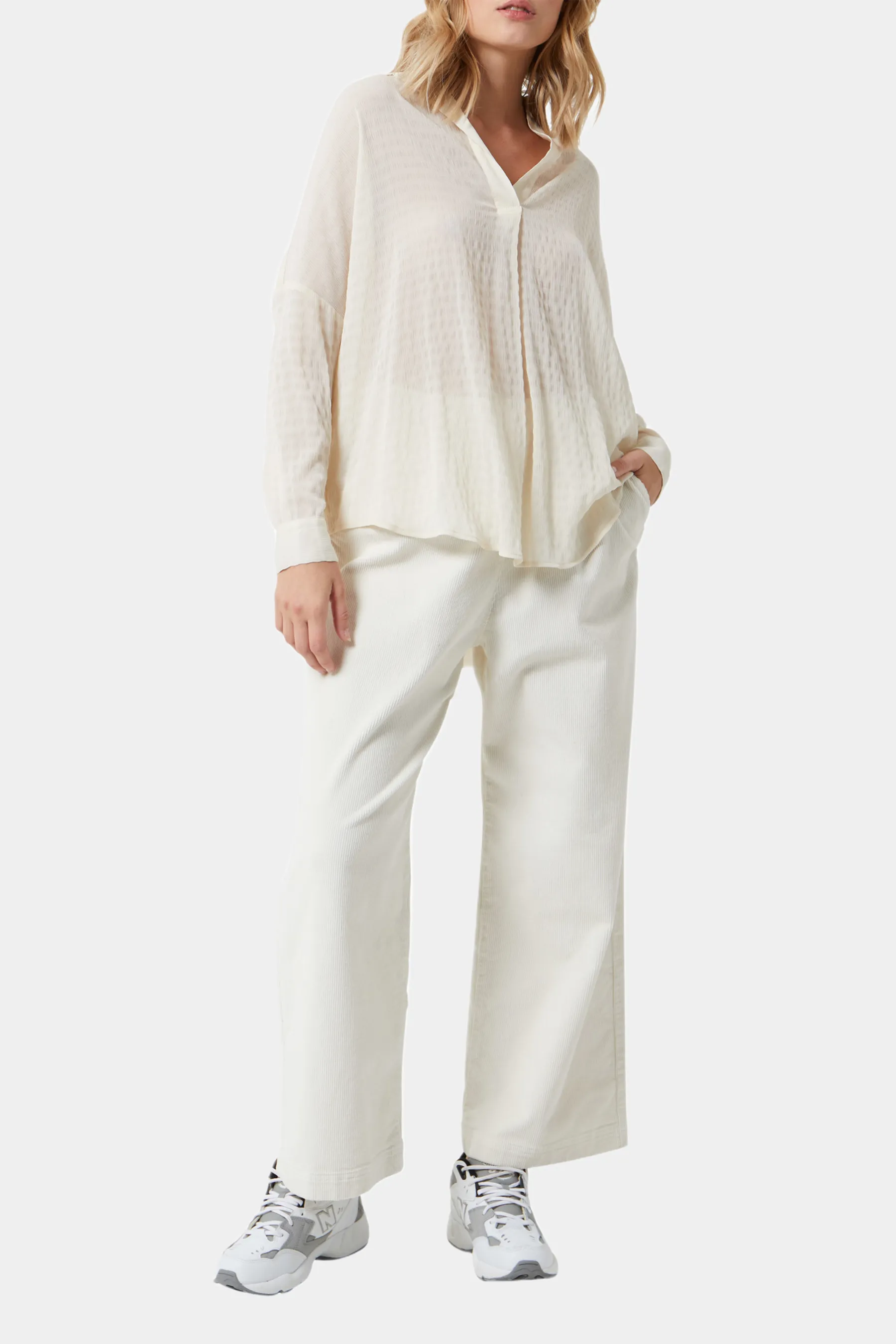 Clar Rhodes Textured Drape Shirt