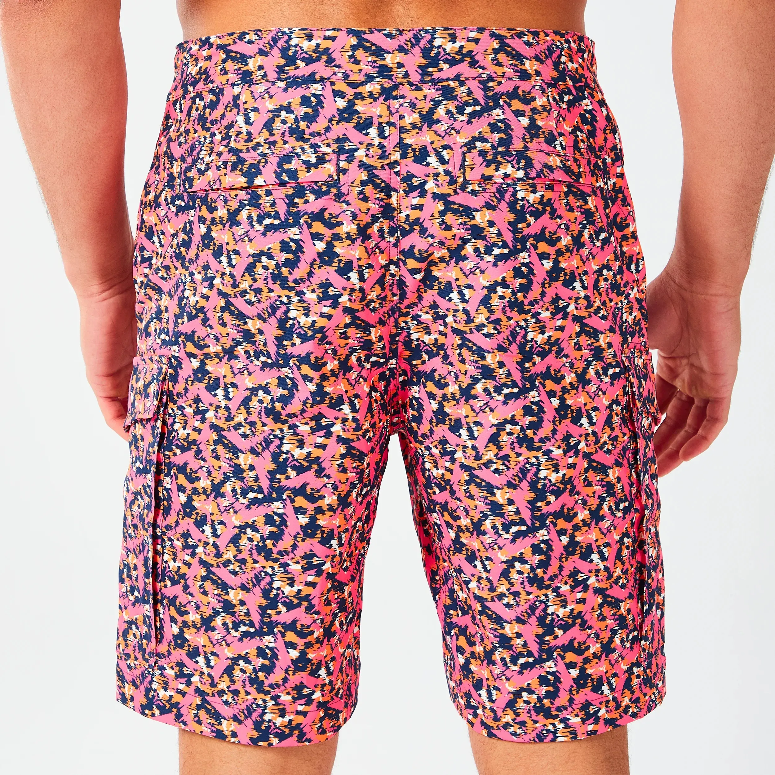 Code Utility Cargo Shorts - Hot Pink Glitch Camo