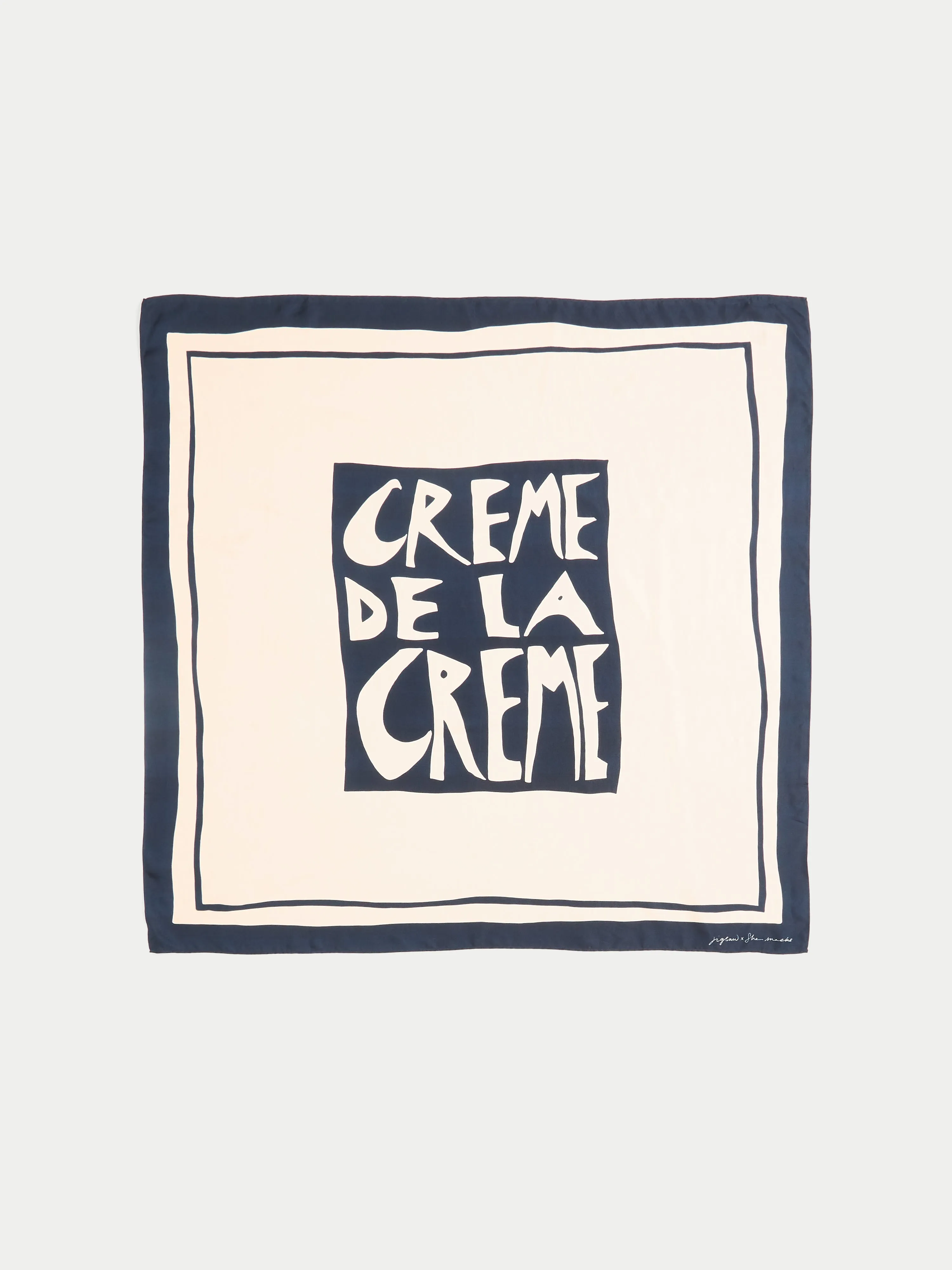 Creme De La Creme Silk Scarf | Cream