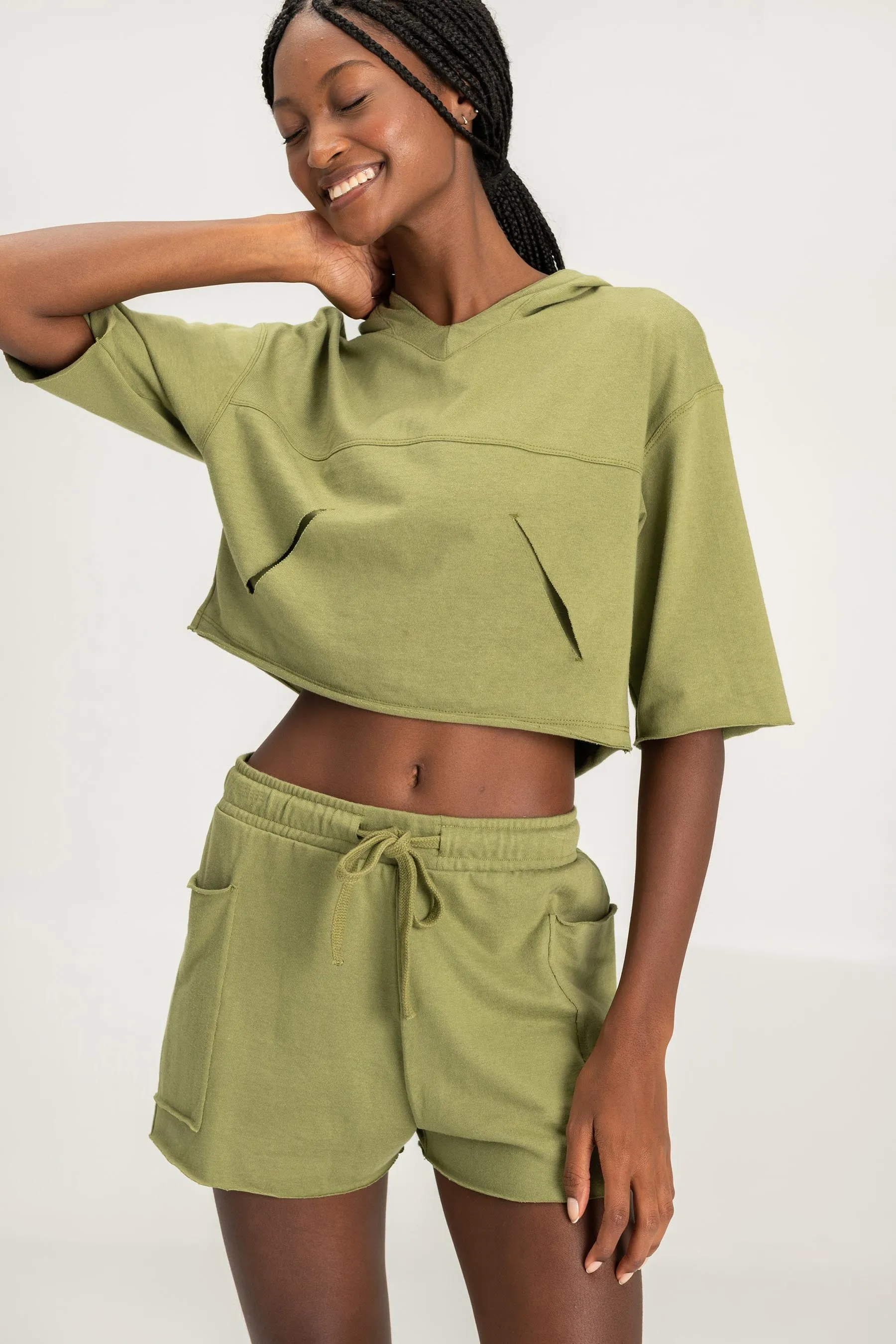 Eco Soft Cropped Maxi Blouse