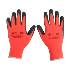 Excel Pro-Series Builder Gloves Red & Black Size XL