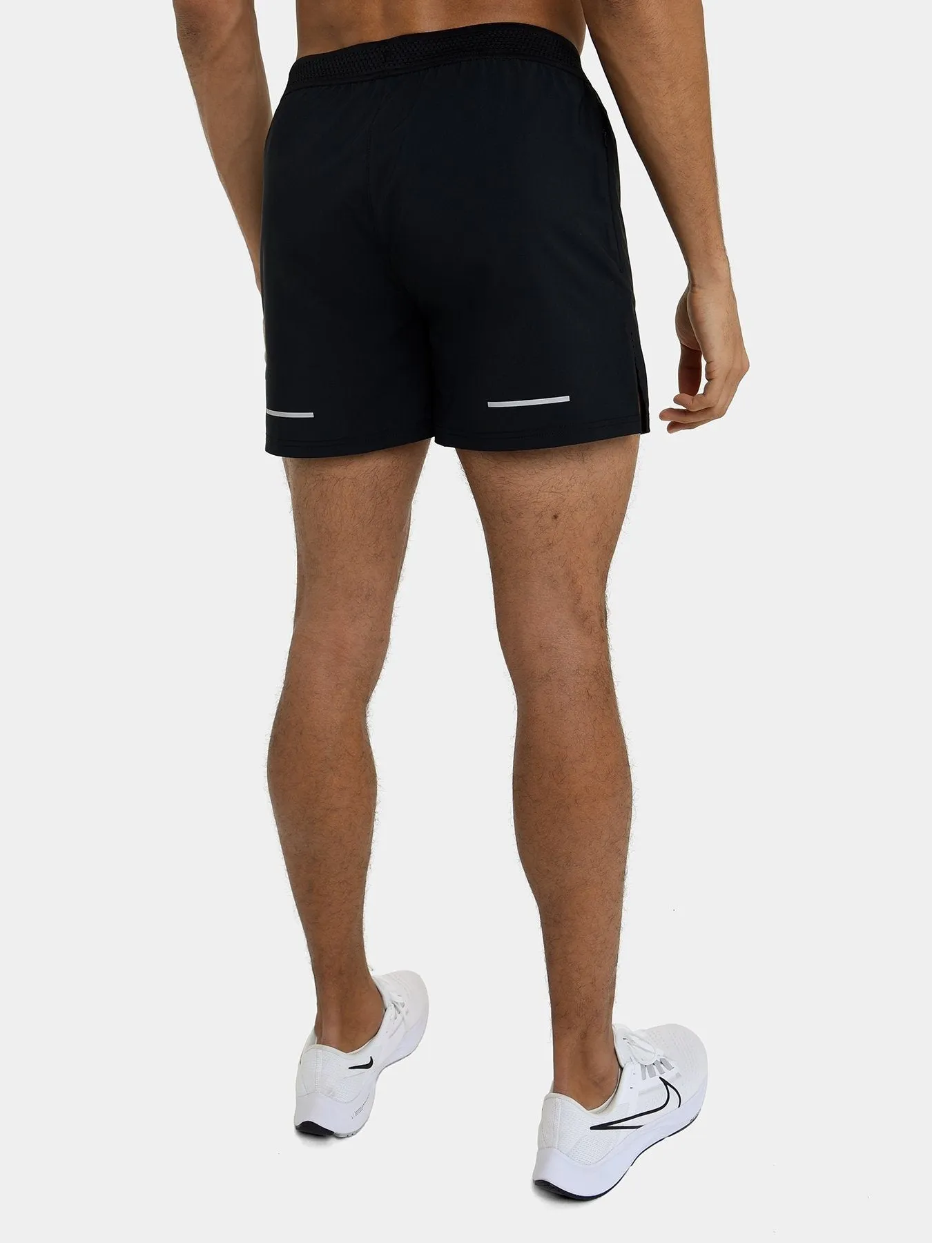 Flyweight Running Short With Zip Pockets & Relective Strips