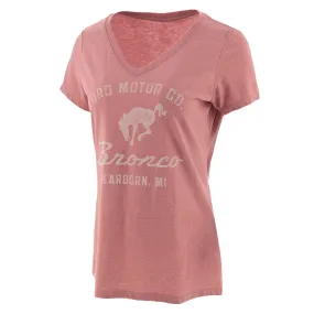 Ford Bronco Women's Vintage Logo V-Neck T-Shirt