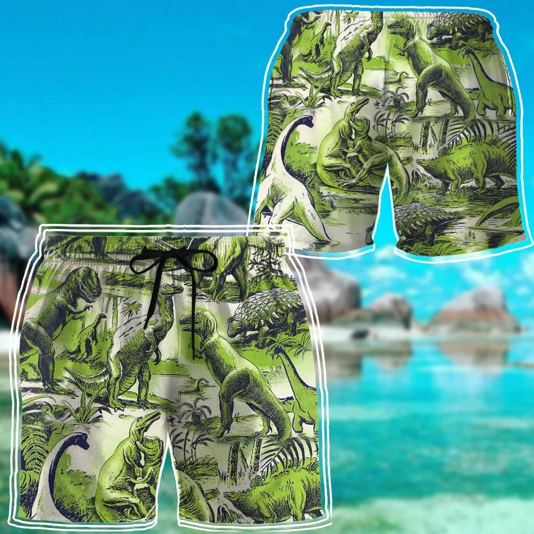 Gearhuman 3D Dinosaur Beach Shorts