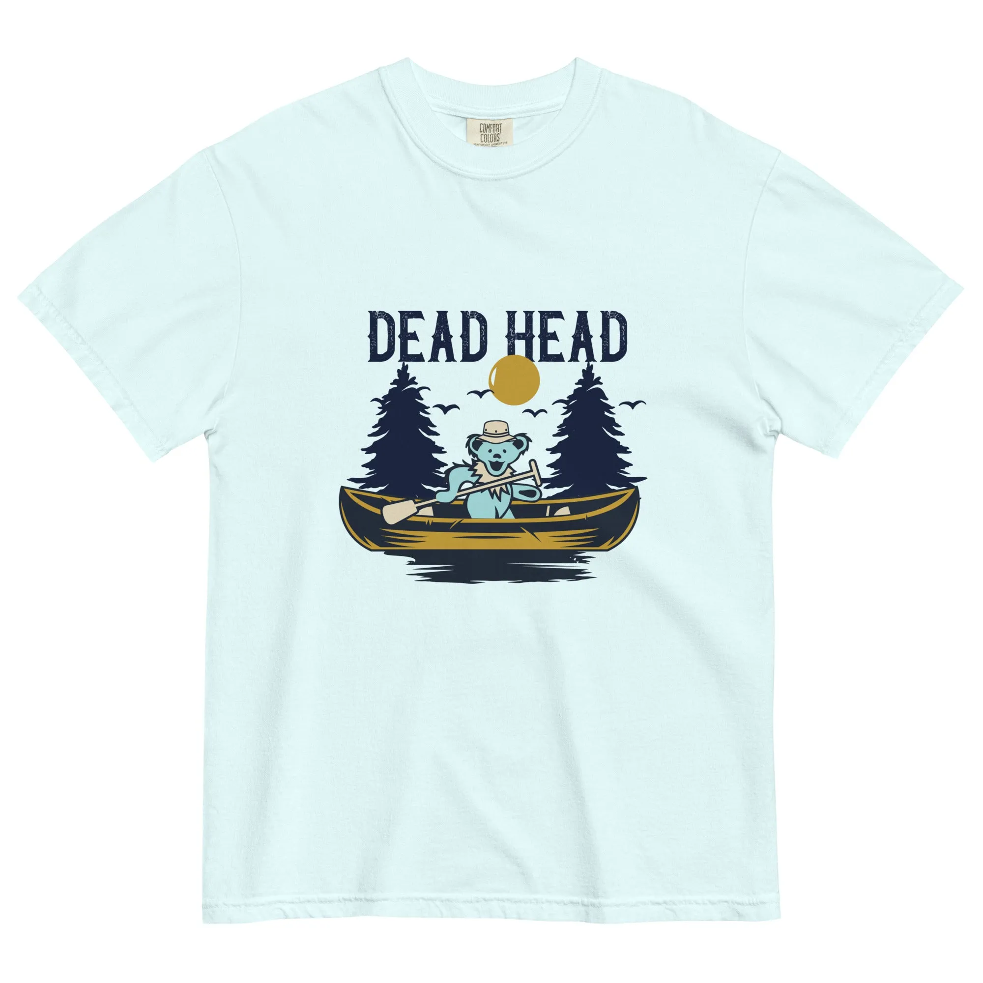 Grateful Dead | Pigment Dye Oversize Cotton Tee | Dead Head Canoe