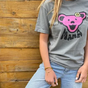 Grateful Dead | Pigment Dye Oversize Cotton Tee | Grey Mama Bear