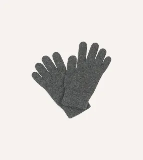 Grey Cashmere Knitted Gloves