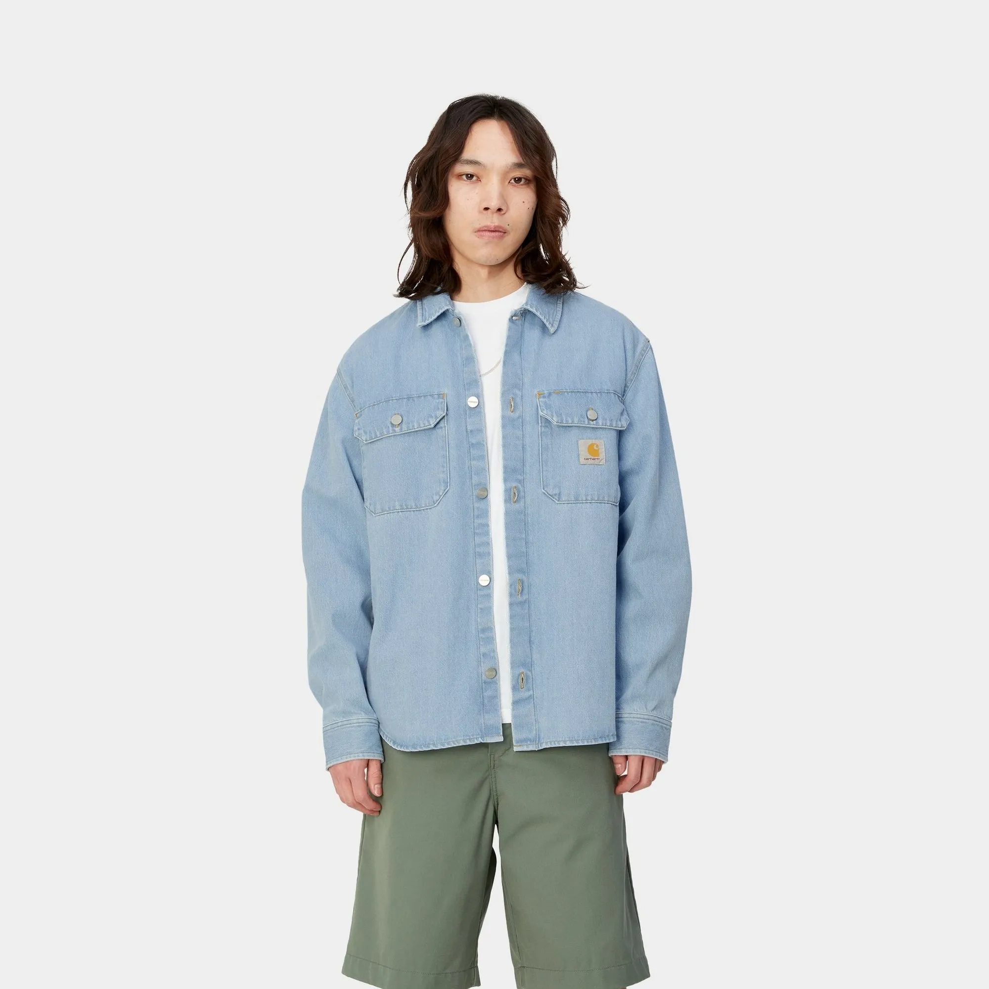 Harvey Shirt Jacket | Blue (stone bleached)