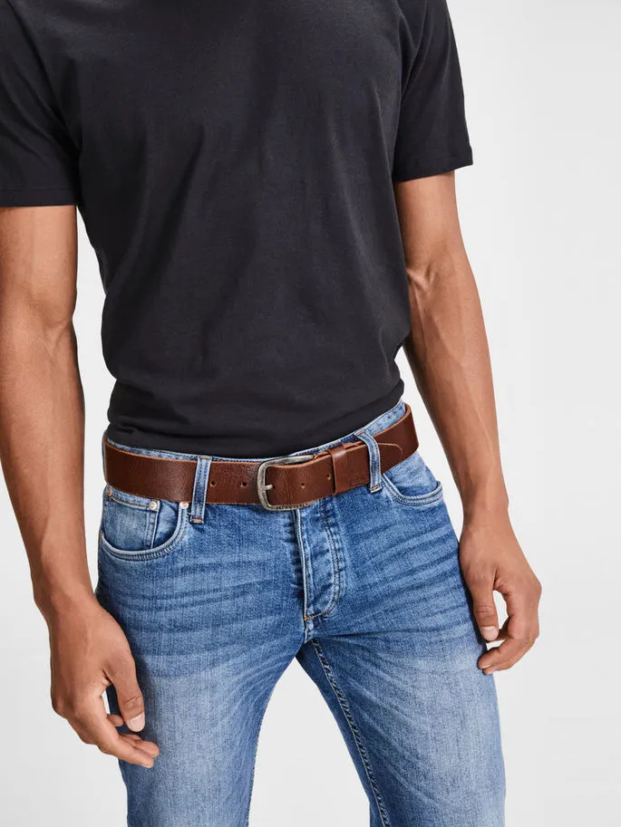 Jack & Jones Mens Leather Belt 'JACPAUL'