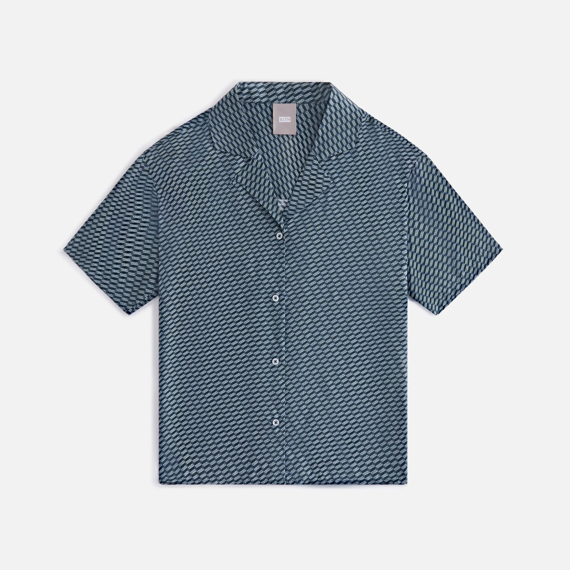 Kith Women Elena Monogram Silk Camp Shirt - Serpentine