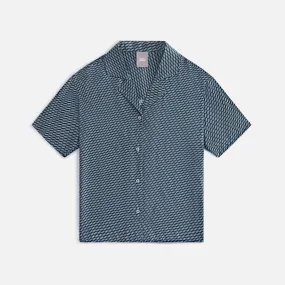 Kith Women Elena Monogram Silk Camp Shirt - Serpentine