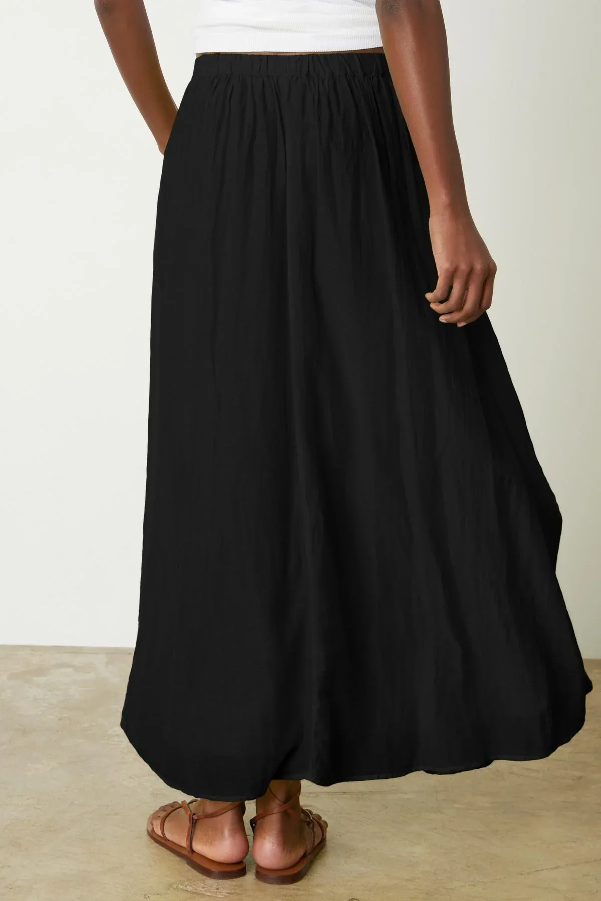 Mariela04b Velvet Maxi Skirt