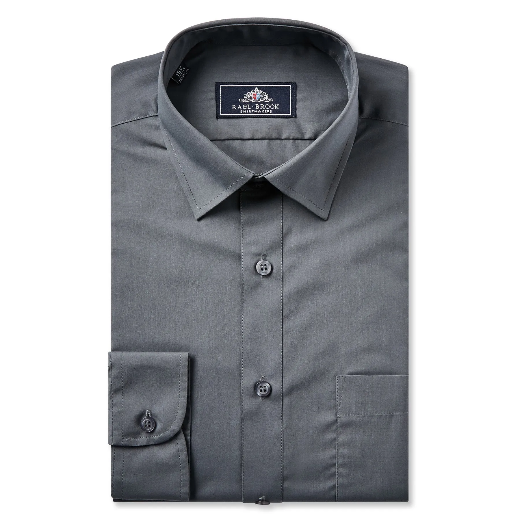 Mens Grey Standard Collar Shirt