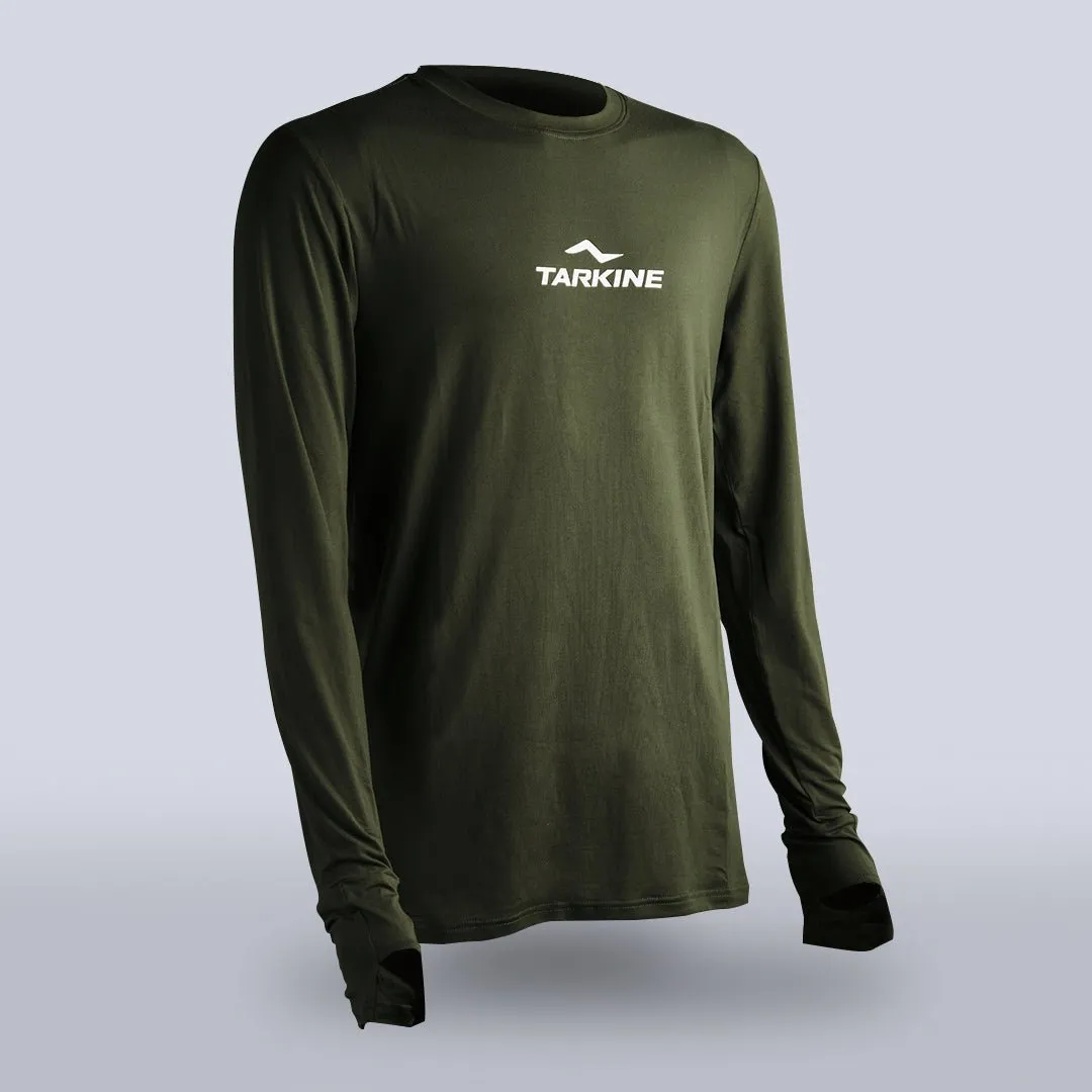 Men's Tarkine Long Sleeve Ultra-Eco Run Tee (Dark Green/Standard Thickness)