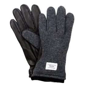 Norse Projects x Hestra - Svante Wool / Leather Gloves - Charcoal