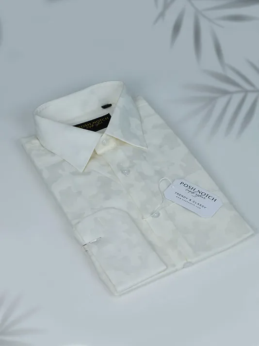 Off-White Camouflage Self Printed Shirt