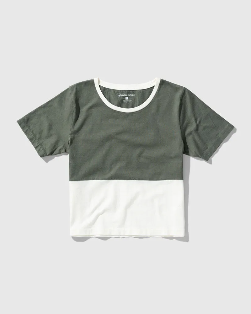 Organic Scoop Neck Cropped Tee