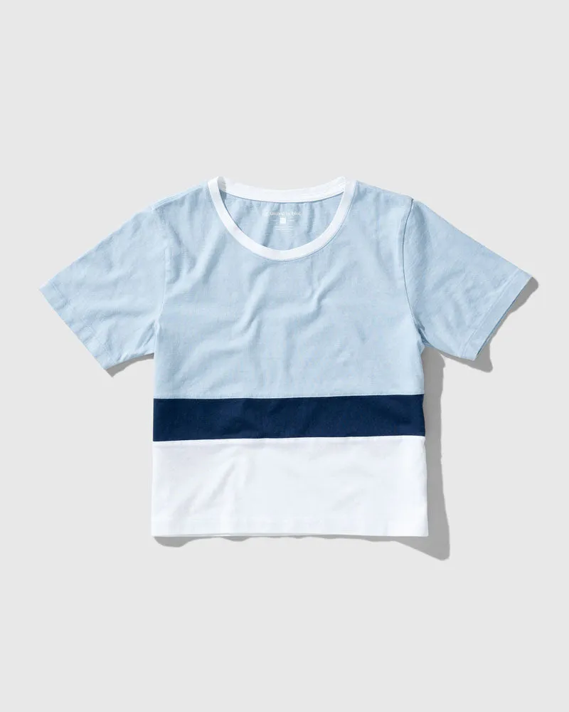 Organic Scoop Neck Cropped Tee