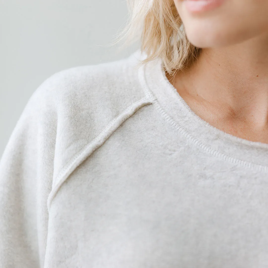 Oversized Pullover, Fleece Birch