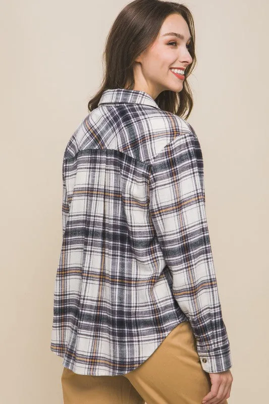 Plaid Long Sleeve Button Down Flannel