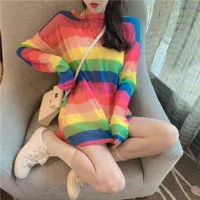 Rainbow Stripe T-shirt AD11896