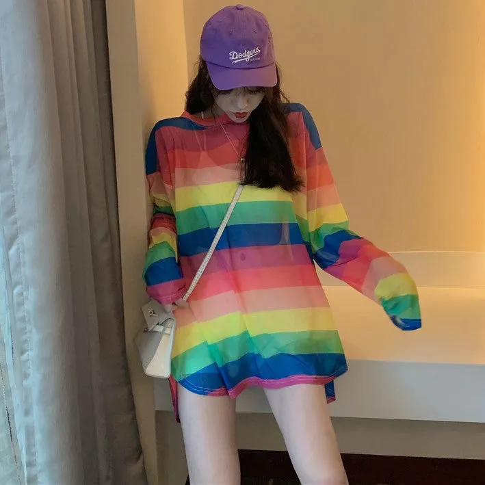 Rainbow Stripe T-shirt AD11896