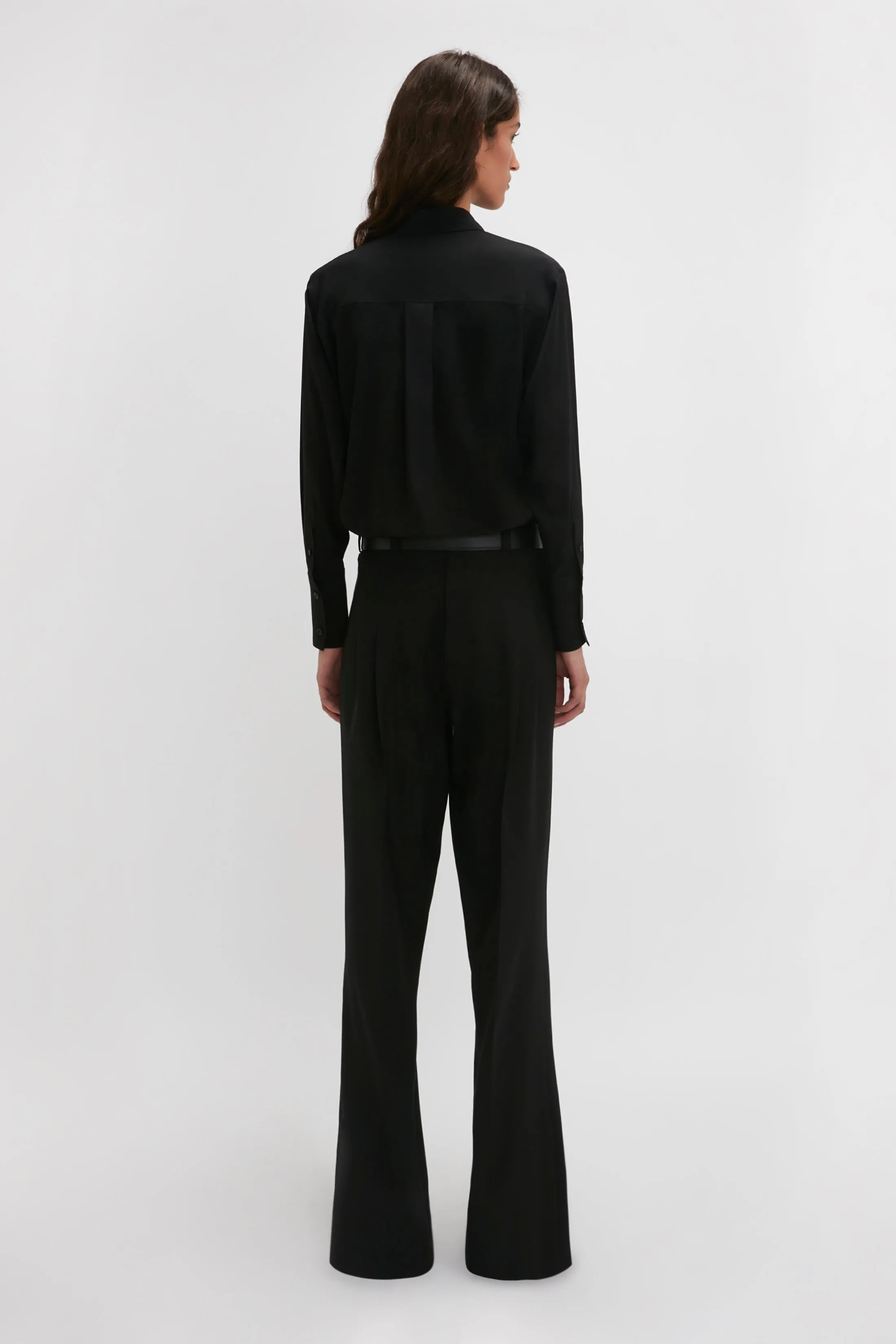 Reverse Front Trouser In Black