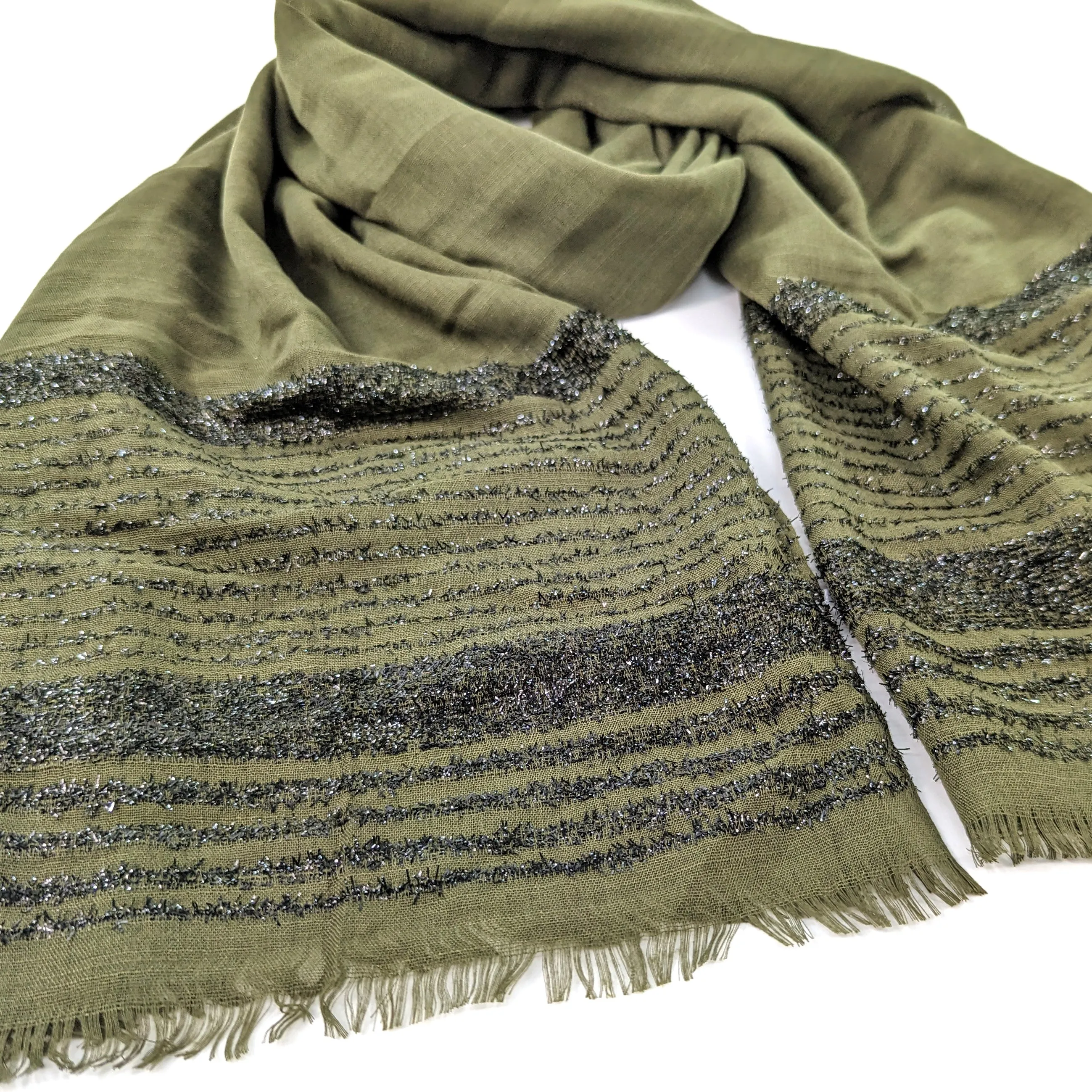 Shimmering Lined Scarf