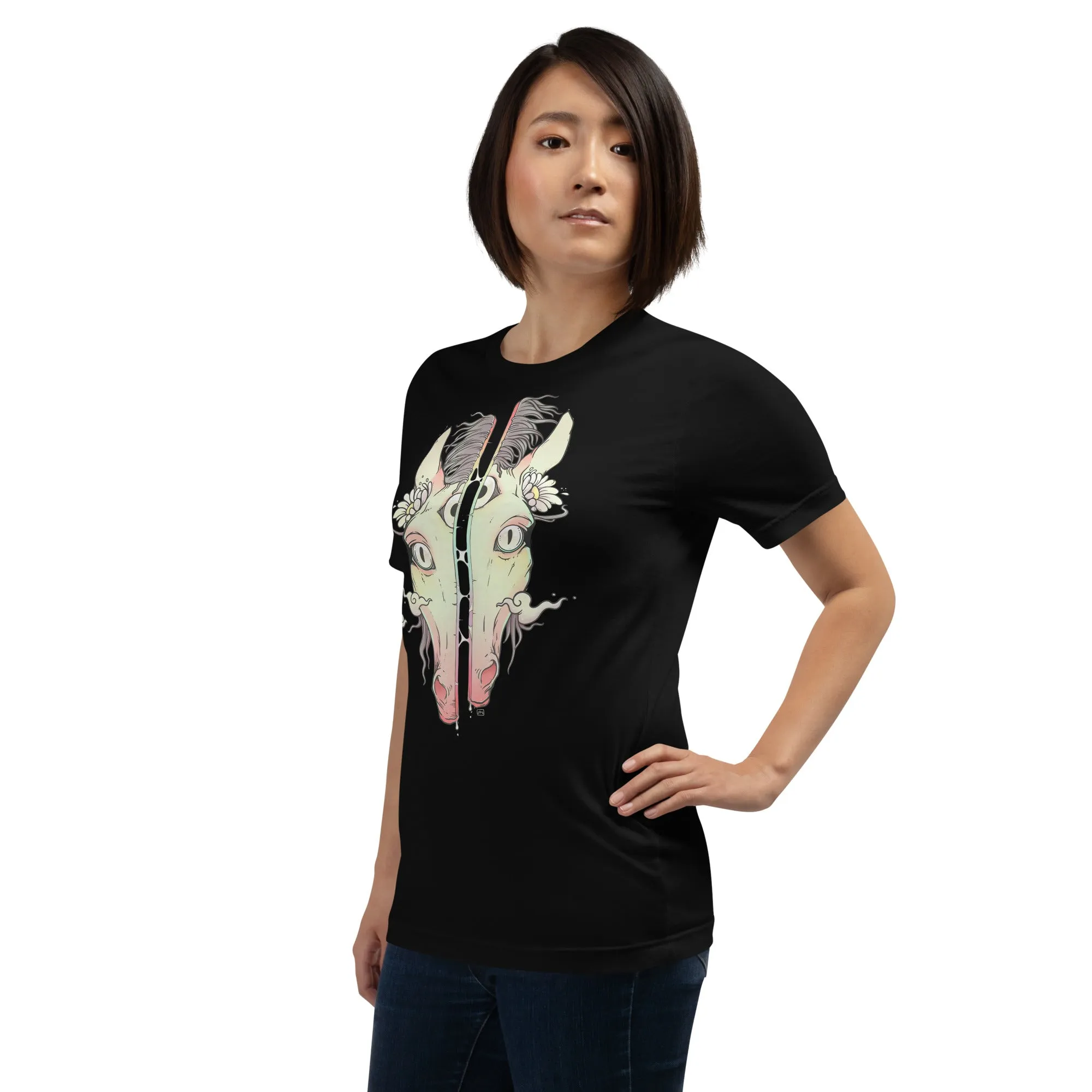 Split Face Horse, Unisex T-Shirt