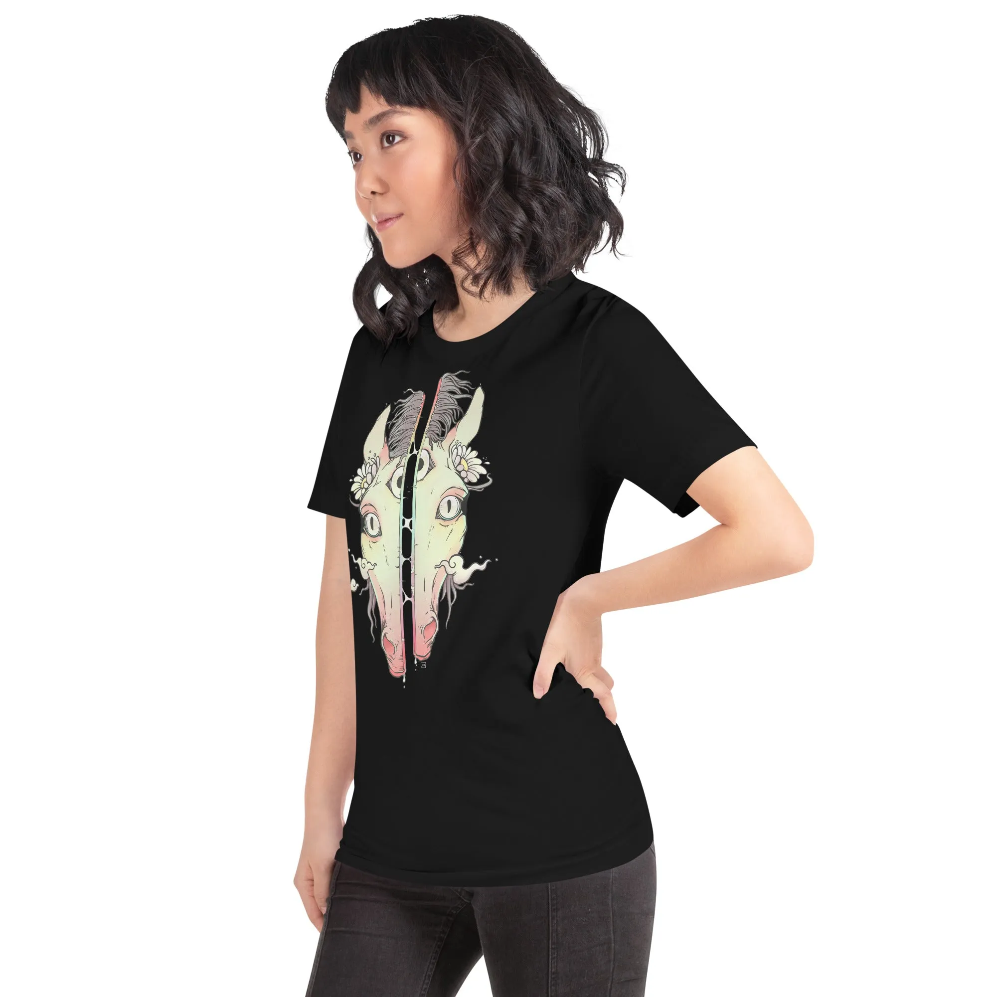 Split Face Horse, Unisex T-Shirt