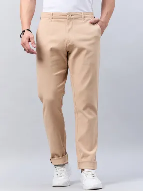 Style Quotient Men Beige Stretchable Chinos Trouser