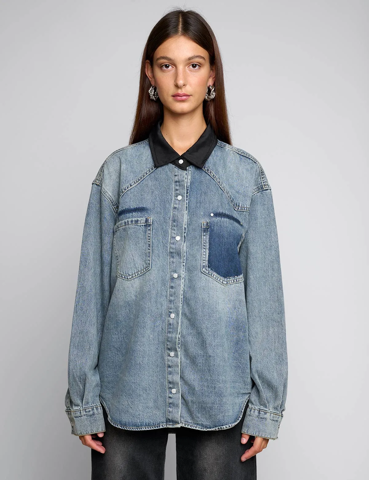 Two Tone Denim Shirt -BESTSELLER