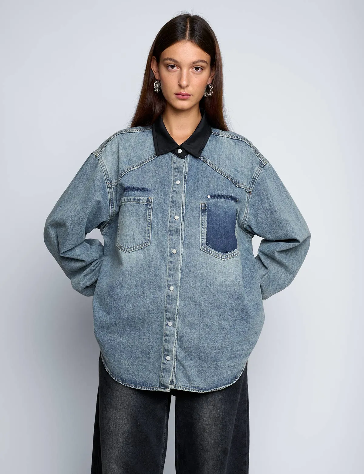 Two Tone Denim Shirt -BESTSELLER